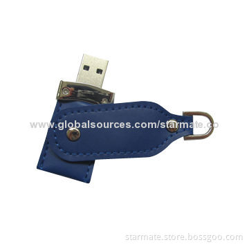 Swivel Leather USB Flash Drive
